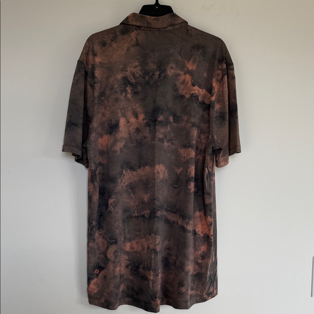 lululemon athletica Men's Polo - Black and Brown Tie-Dye - Picture 2 of 5